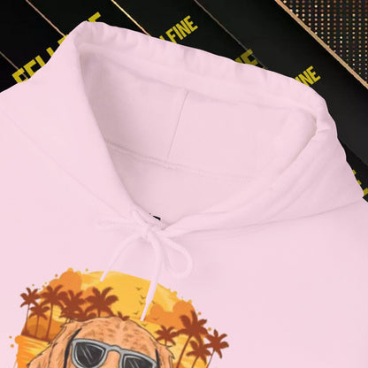 Golden Retriever Sunglasses Hoodie — Retro Beach Dog Pullover