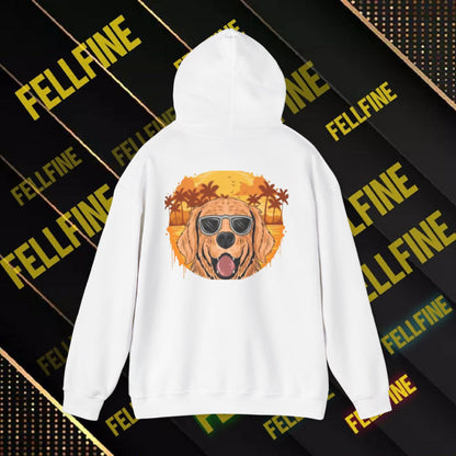 Golden Retriever Sunglasses Hoodie — Retro Beach Dog Pullover