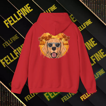 Golden Retriever Sunglasses Hoodie — Retro Beach Dog Pullover