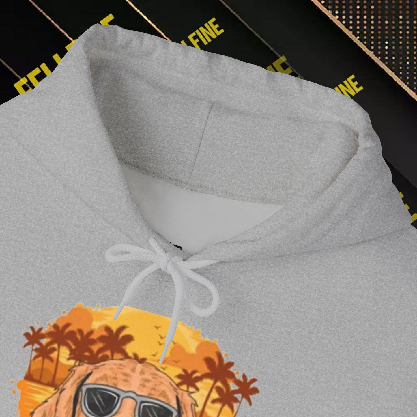 Golden Retriever Sunglasses Hoodie — Retro Beach Dog Pullover
