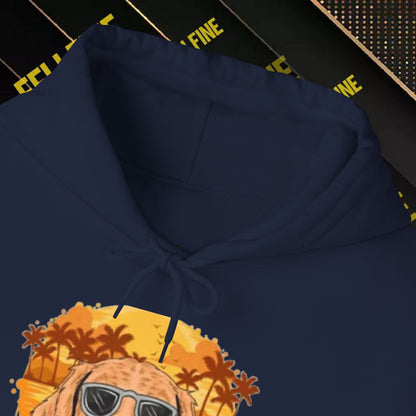 Golden Retriever Sunglasses Hoodie — Retro Beach Dog Pullover