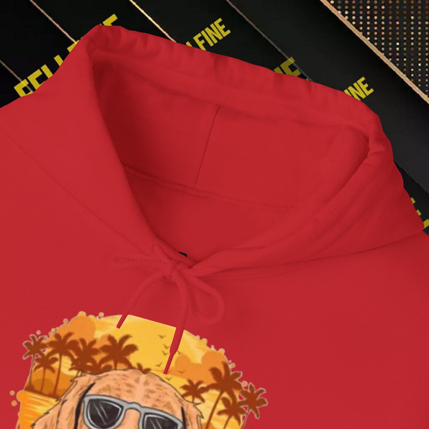 Golden Retriever Sunglasses Hoodie — Retro Beach Dog Pullover