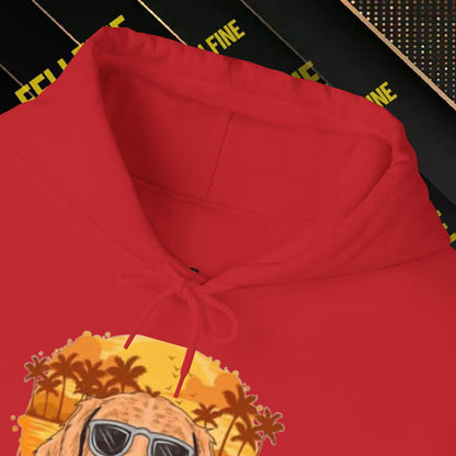 Golden Retriever Sunglasses Hoodie — Retro Beach Dog Pullover