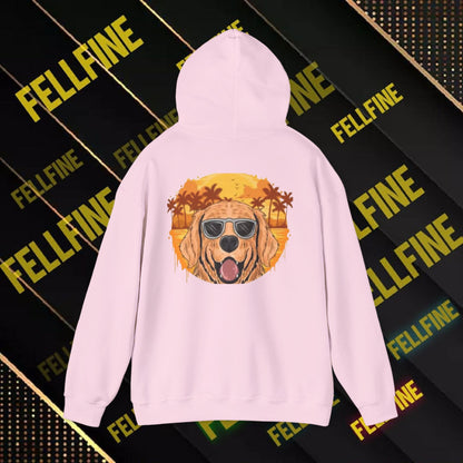 Golden Retriever Sunglasses Hoodie — Retro Beach Dog Pullover