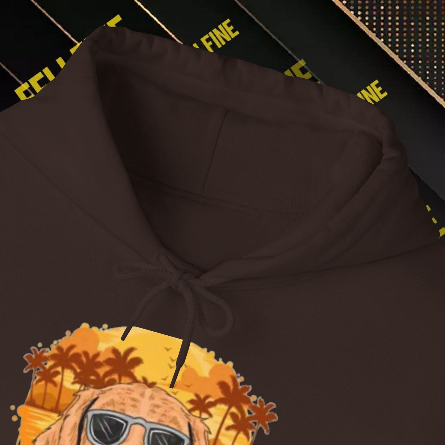 Golden Retriever Sunglasses Hoodie — Retro Beach Dog Pullover