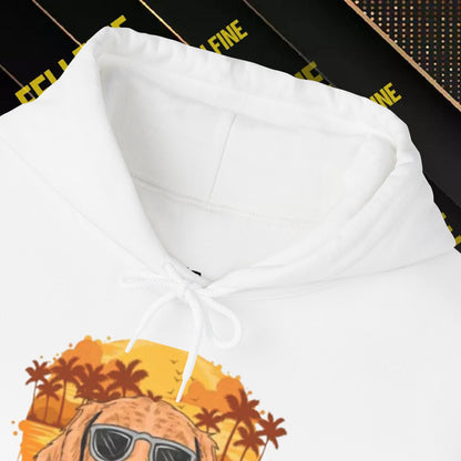 Golden Retriever Sunglasses Hoodie — Retro Beach Dog Pullover