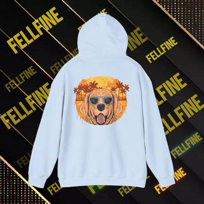 Golden Retriever Sunglasses Hoodie — Retro Beach Dog Pullover
