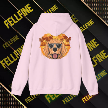 Golden Retriever Sunglasses Hoodie — Retro Beach Dog Pullover