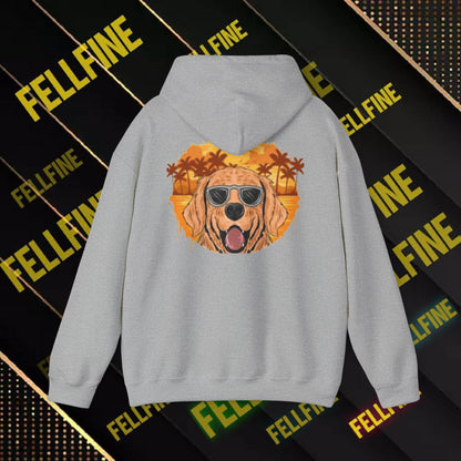 Golden Retriever Sunglasses Hoodie — Retro Beach Dog Pullover