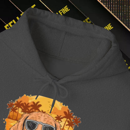 Golden Retriever Sunglasses Hoodie — Retro Beach Dog Pullover